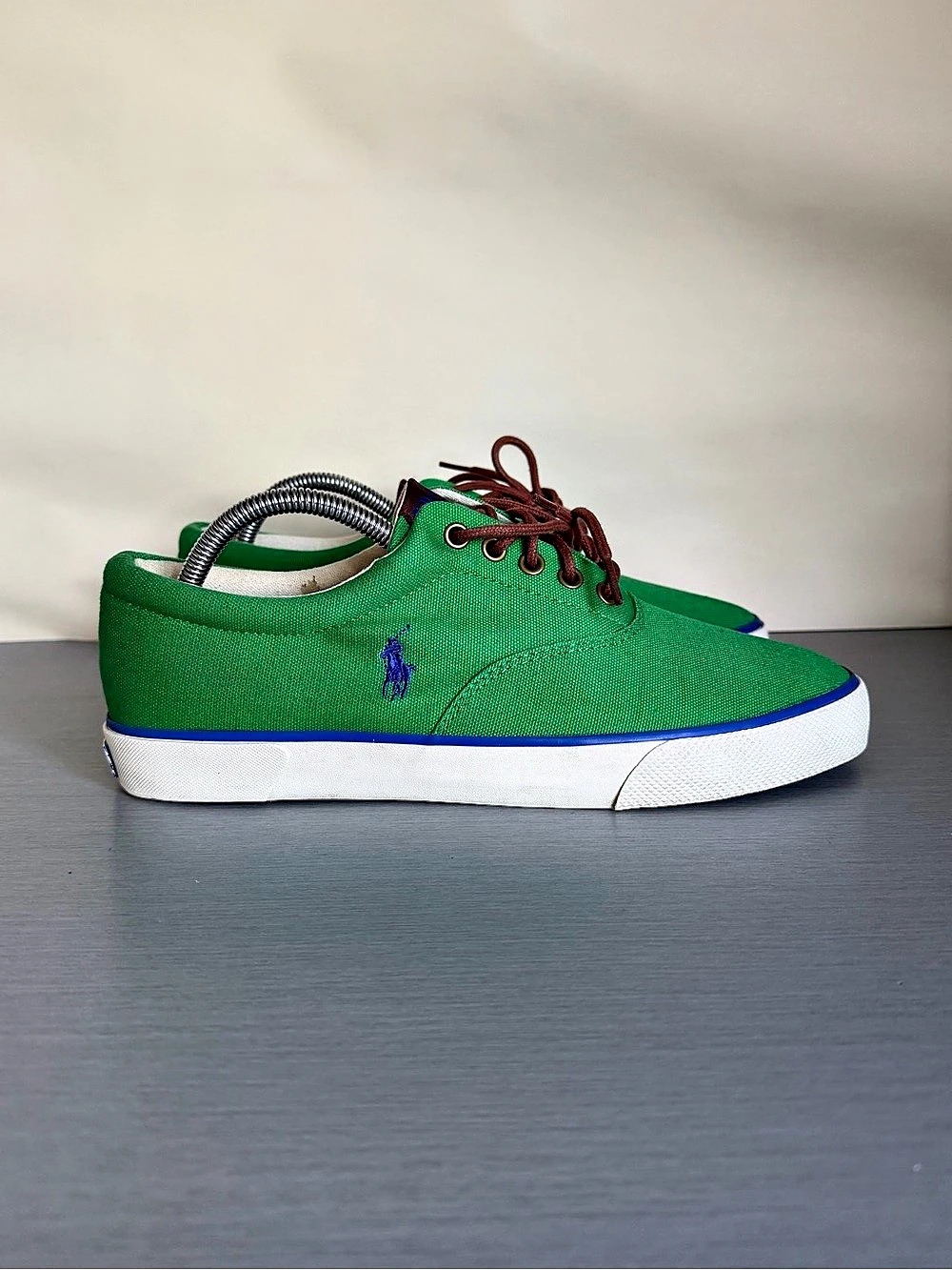 Polo Ralph Lauren Hanford Canvas Sneaker Green & White US 9.5 D